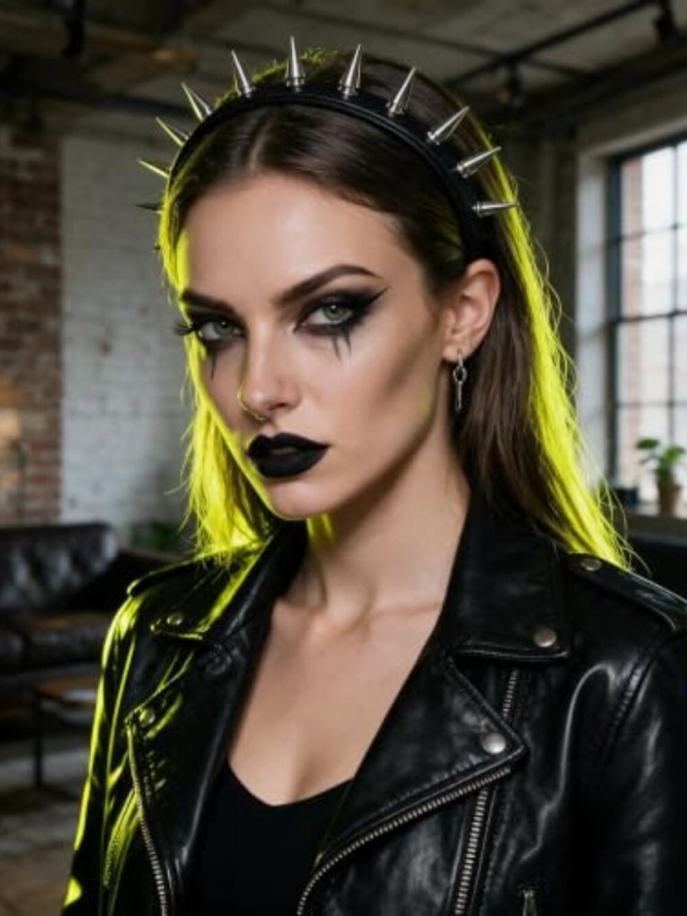 Spiked Punk Headband, Halloween Gothic Spiked Headband, Black Gothic Hairband